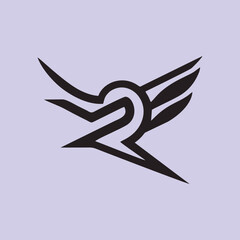 Fototapeta na wymiar bird line vector logo design icon