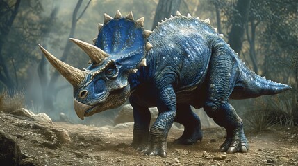 Naklejka premium Triceratops dinosaur 3D render