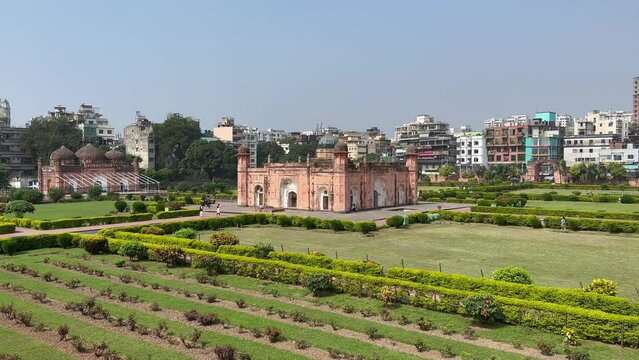 Panoramic view of view of Lalbagh Fort in Dhaka, Bangladesh.