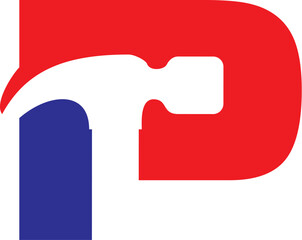 abstract p logo , p building logo