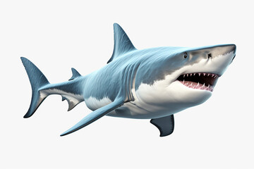 shark animal on white background