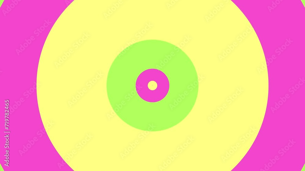Poster optical illusion circle shape animated background motion design graphic tunnel visual effect colour 