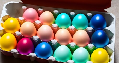Fototapeta na wymiar colored eggs