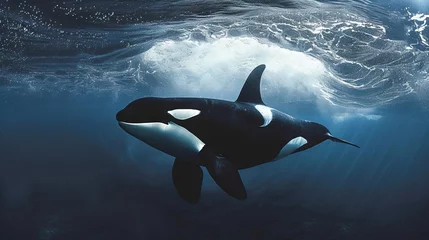 Papier Peint photo Orca orca killer whale underwater
