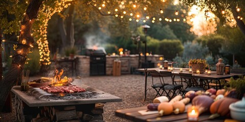 backyard porch barbeque