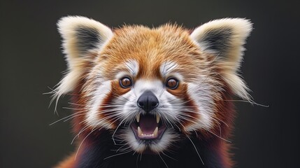 Fototapeta premium red panda close up