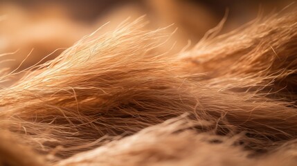 Macro shot of handpicked flax fibers, used in sustainable linen production to reduce water usage.