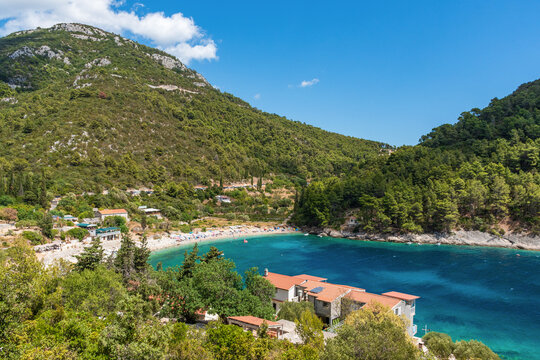 Amazing view of beach in Pupnatska luka cove on Korcula island, Croatia