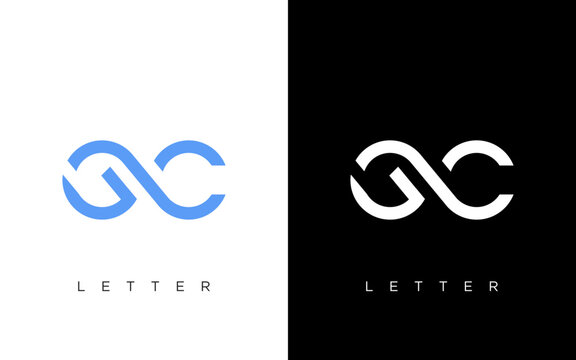 GC Letter And Arrow growth Marketing Logo Vector Template