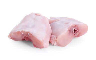 Fresh raw rabbit meat isolated on white