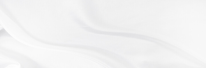 Obraz premium White gray satin texture that is white silver fabric silk panorama background with beautiful soft blur pattern natural.