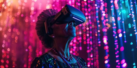 virtual reality, augmented reality concept in digital metaverse cyberspace. 
