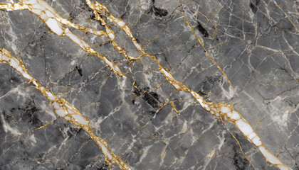 Gold and white Patterned natural of dark gray marble texture background for product design.