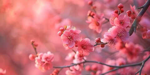 pink blossoms in bloom on the tree during the spring bloom