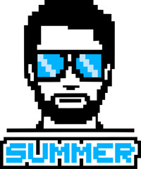 Obraz premium Pixel head draw