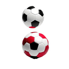 A ball is in the air with a transparent background