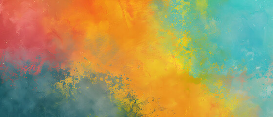 Abstract Painting of Multicolored Paint