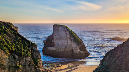 Sunset on at the Shark Fin Cove