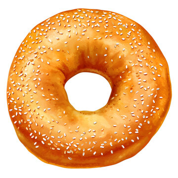 recommend clip art: bagel clipart transparent background