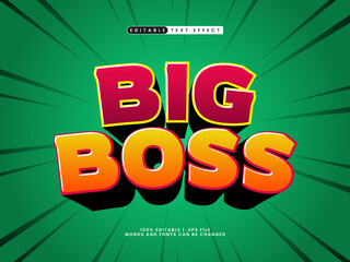 editable text effect style big boss