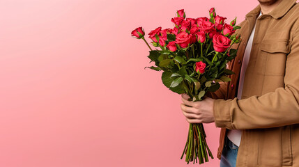 person holding a bouquet of tulips