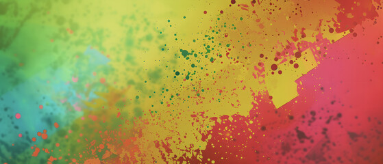 Multicolored Background With Paint Splatters