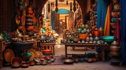 Traditional market for Middle Eastern handicrafts
