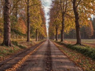 Fototapeta na wymiar empty streets in autumn