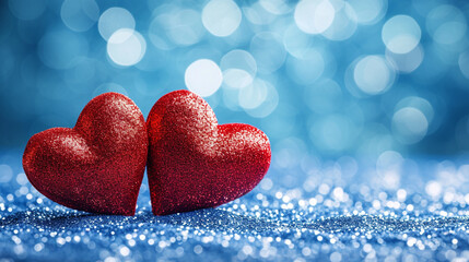 Fototapeta premium heart on blue background
