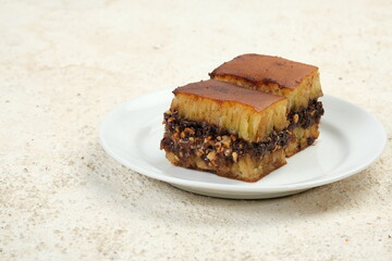 Martabak manis or terang bulan is indonesian sweet pancake, filled with chocolate , cheese, fruit...