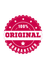 100 % original guaranteed in red icon with a star