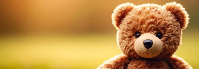 Fotobehang Cute teddy bear. Soft plush toy © Anton Dios