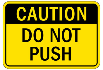 Obraz premium Truck safety sign do not push