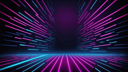 Abstract Glowing Neon Light Background for Graphic Design