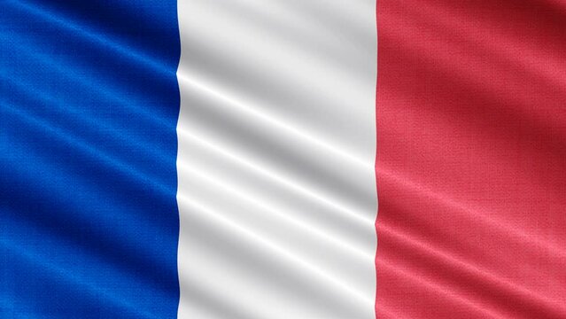 
france waving flag animation. The National flag of france background. 4k resolution animation