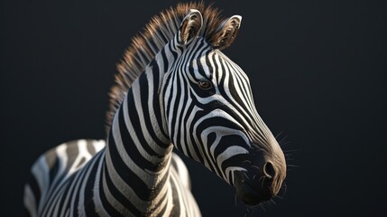 Fototapeta na wymiar Cartoon digital avatars of Zuri the Zebra, whose designs often feature a mix of thick and thin stripes in unexpected ways.