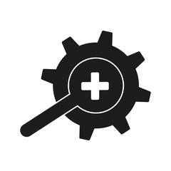 Obraz premium Find Medical Technology icon. Vector illustration. EPS 10.