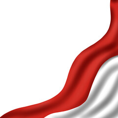 Indonesian Red white Waving Flag