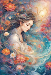 woman in water