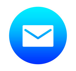 青いグラデーションのメールアイコン