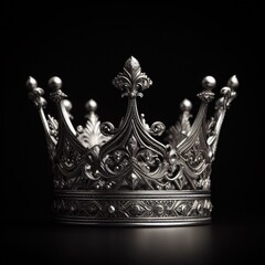 ornate golden royal crown with jewels	 - obrazy, fototapety, plakaty