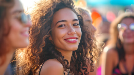 Close-Up Portrait of Smiling Woman With a Happy Expression