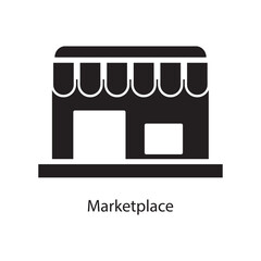 Marketplace icon, simple creative marketplace icon for web design on white background..eps