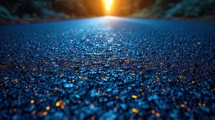 Foto op Aluminium Asphalt with sand traces texture with small particles of sand, giving asphalt rudeness and naturalne © JVLMediaUHD