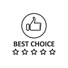 Best Choice icon. simple liner best choice icon for Web design, apps, on white background..eps