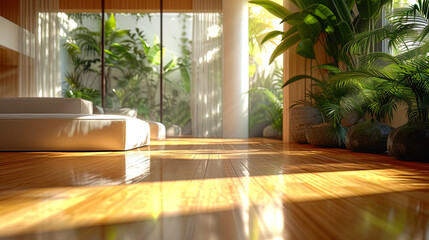 A light laminate with a natural bamboo texture creating an exotic and freshnes