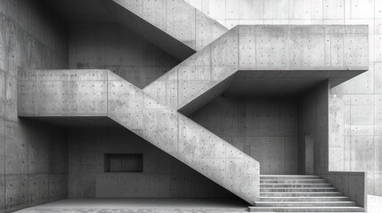 Concrete with an abstract geometric pattern that forms the structure on the surfac