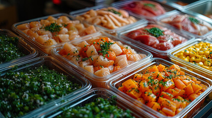 Obraz premium Dishes ready for sending, packed in contain