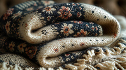 Foam with wool prints patterns and traces of prints of woolen fibers, creating a soft and warm l