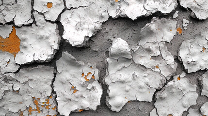 Gray concrete with an abstract pattern of cracks, giving the surface the nature of time and resistanc